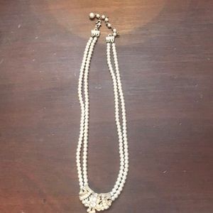 Vintage pearl and rhinestone necklace